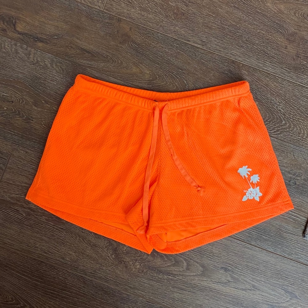 Women’s neon mesh athletic shorts